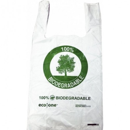Bolsas camisetas biodegradables 100 unidades